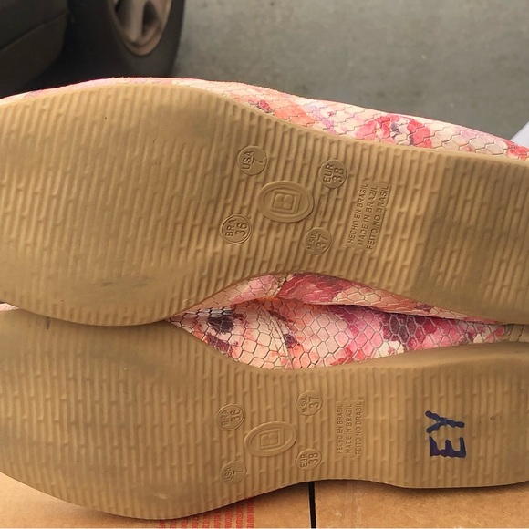 Paver Womens Pink Purple Sneak Skin Printed ballet slip on shoes Size 38/7US - Picture 13 of 13